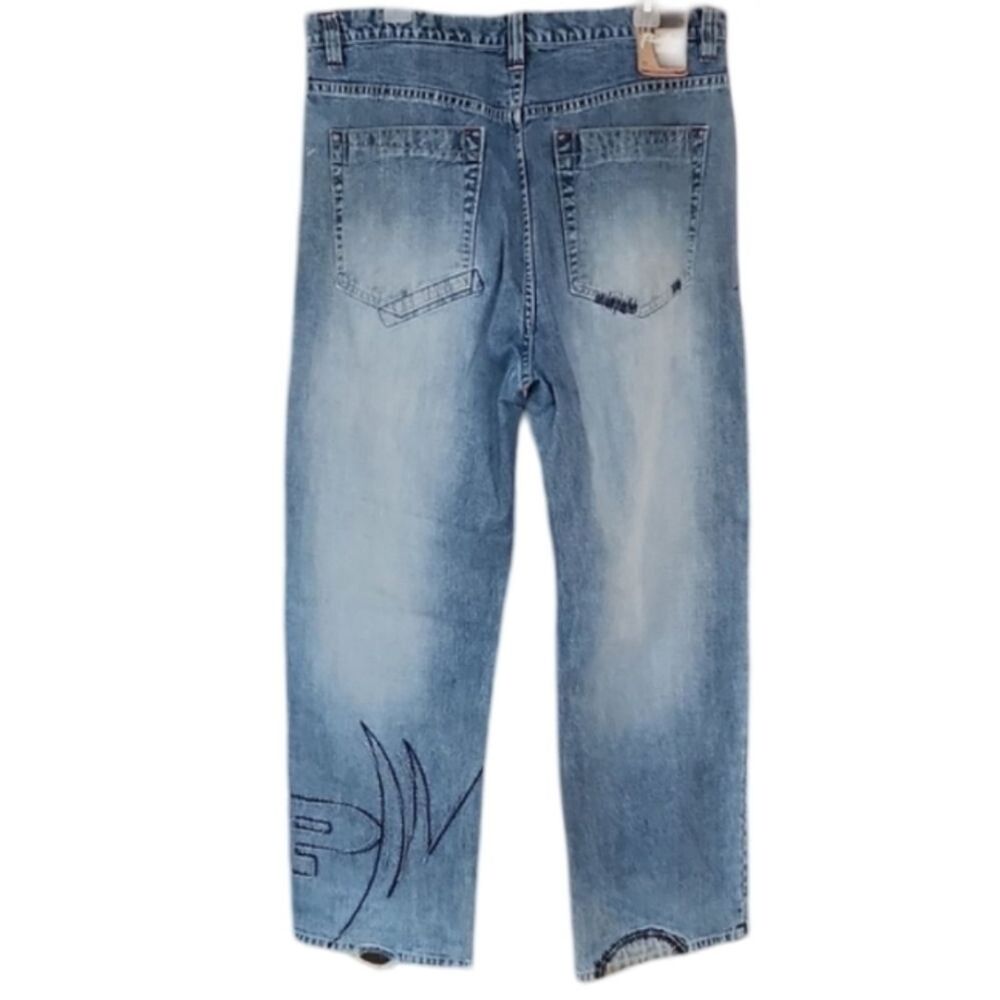 Phat Farm Men's Jeans 36x33 Y2K Baggy Embroidered Denim‎ Vintage 2000s - Picture 3 of 9